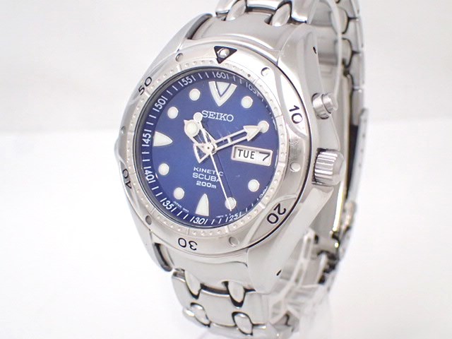 SEIKO KINETIC キネティック - 腕時計 ダイバー 5M63-0B50 セイコー 