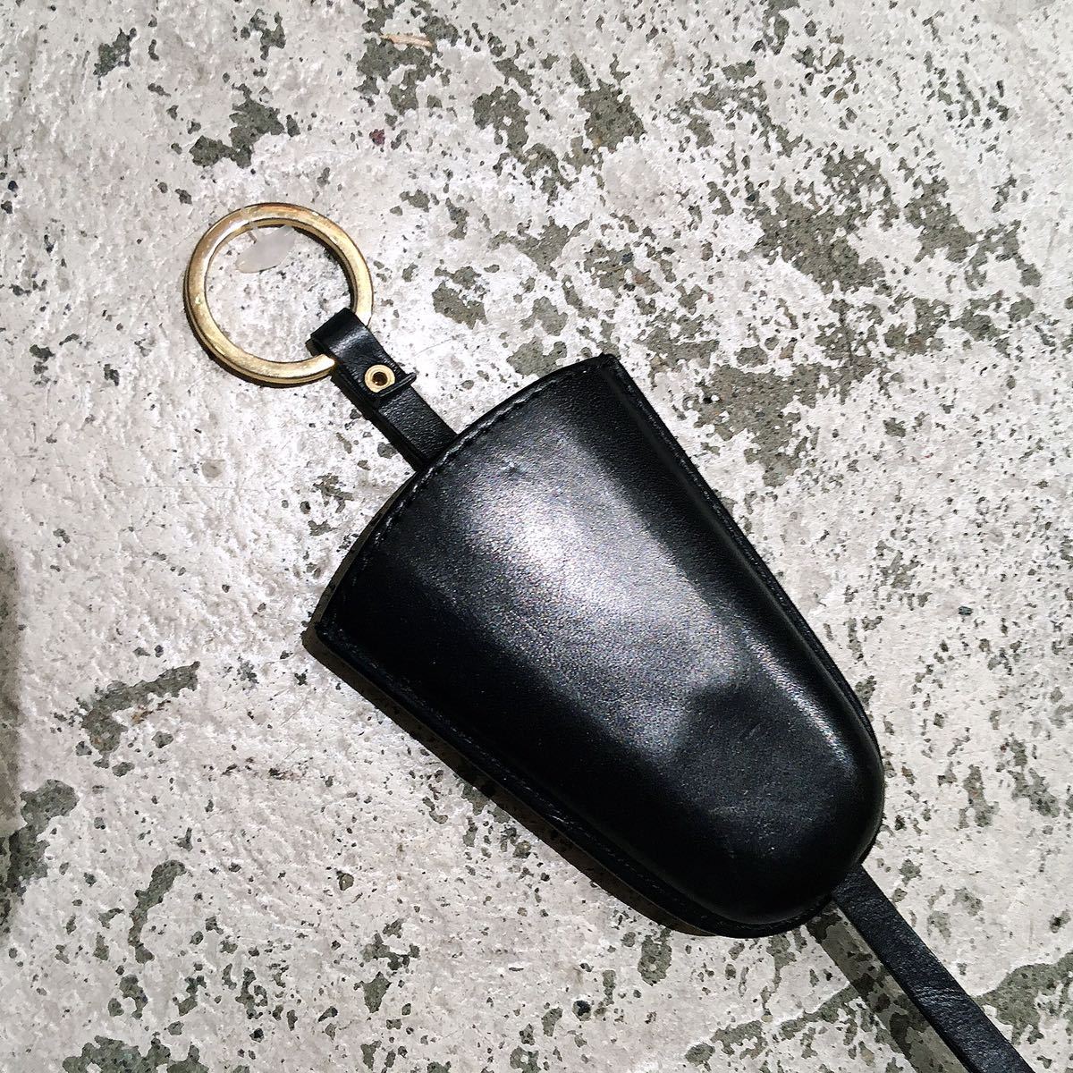 A.P.C. 黒 レザー キーリング a.p.c. / レザーキーリング PORTE-CLEFS THEO LETHER KEY RING