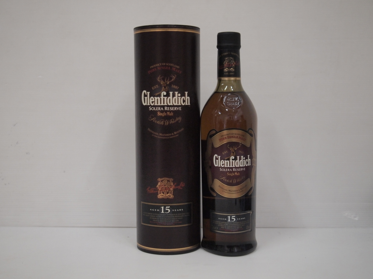 全国無料，安い GLENFIDDICH グレンフィディック 15年 ソレラリザーブ ウイスキー 古酒 未開栓 G3907HB1(ハイランド)｜売買されたオークション情報、yahooの商品情報をアーカイブ公開 - オークファン シングルモルト