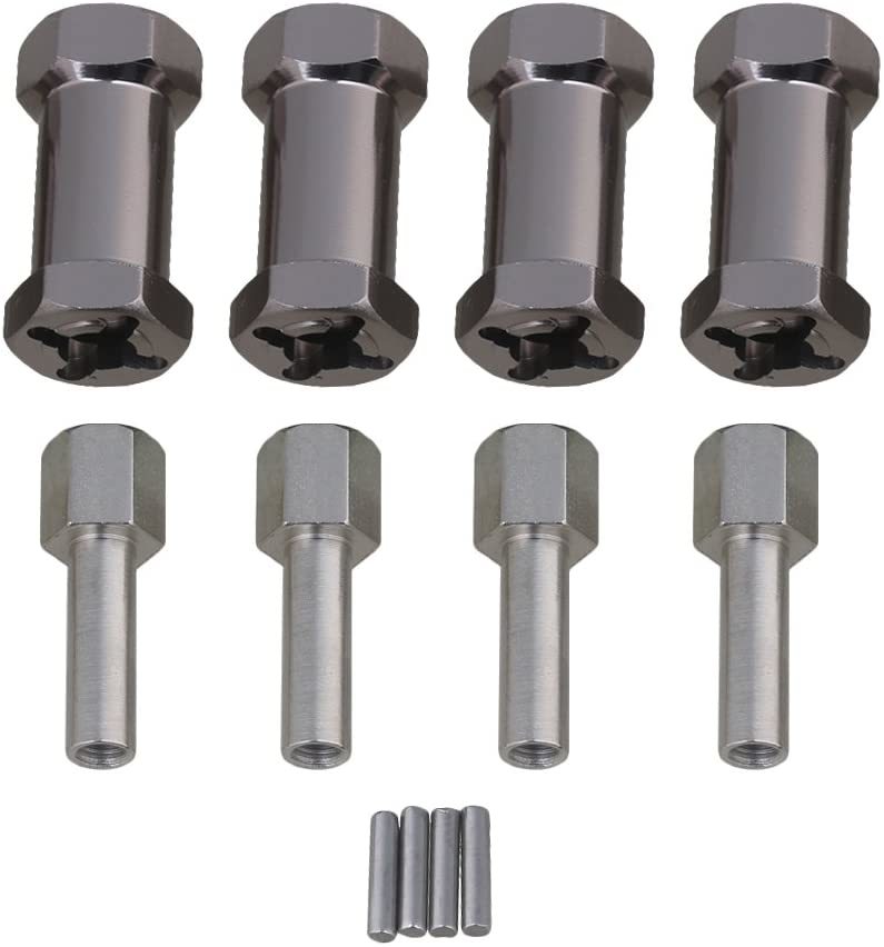 [送料無料]Mxfans　4個入れ　12x25mm　アルミ合金　T10130　ホイール六角ハブ拡張アダプタ　RC1:10ロッククローラーカー_1