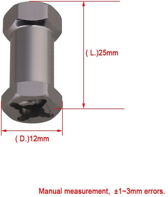 [送料無料]Mxfans　4個入れ　12x25mm　アルミ合金　T10130　ホイール六角ハブ拡張アダプタ　RC1:10ロッククローラーカー_2