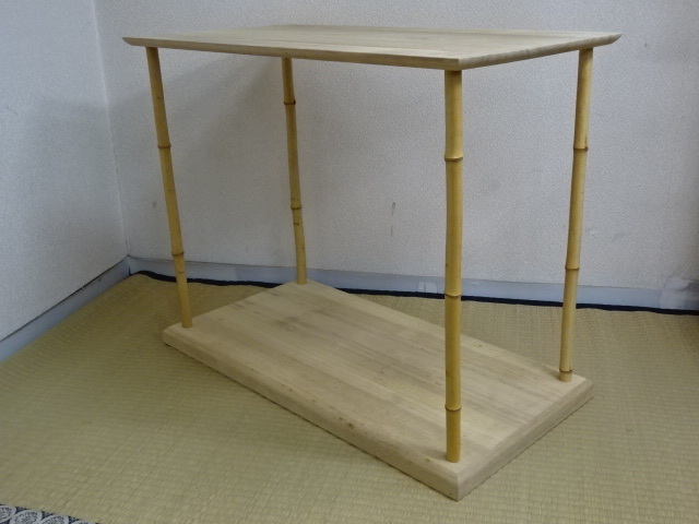 ☆組立式【桐 竹台子】渡辺可映の紙箱入り 幅75cm 奥行38.8cm 高さ60.5