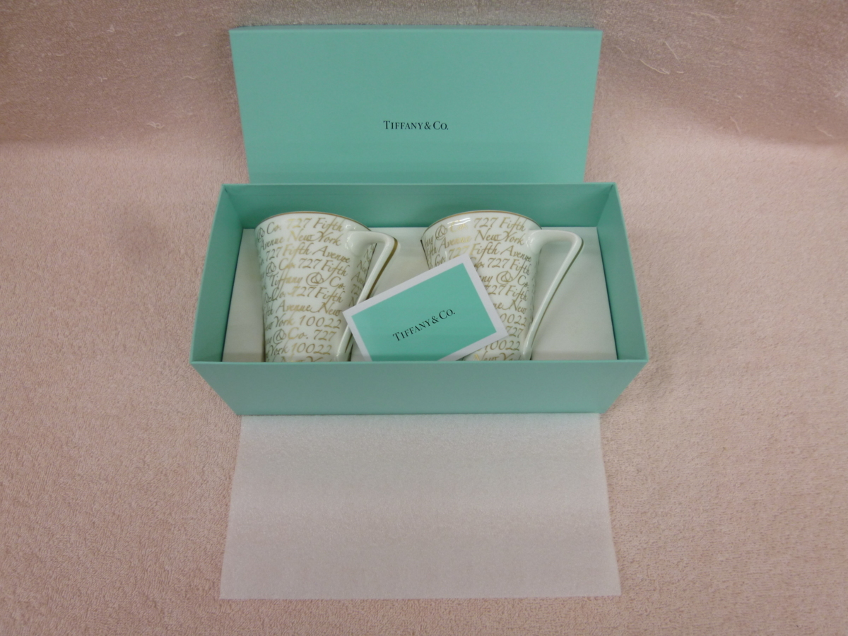 安い，SALE ティファニー TIFFANY&Co ティファニー ノーツ マグカップ ペア BOX 付 I7-44(ティファニー)｜売買されたオークション情報、yahooの商品情報をアーカイブ公開 - オークファン ティファニー