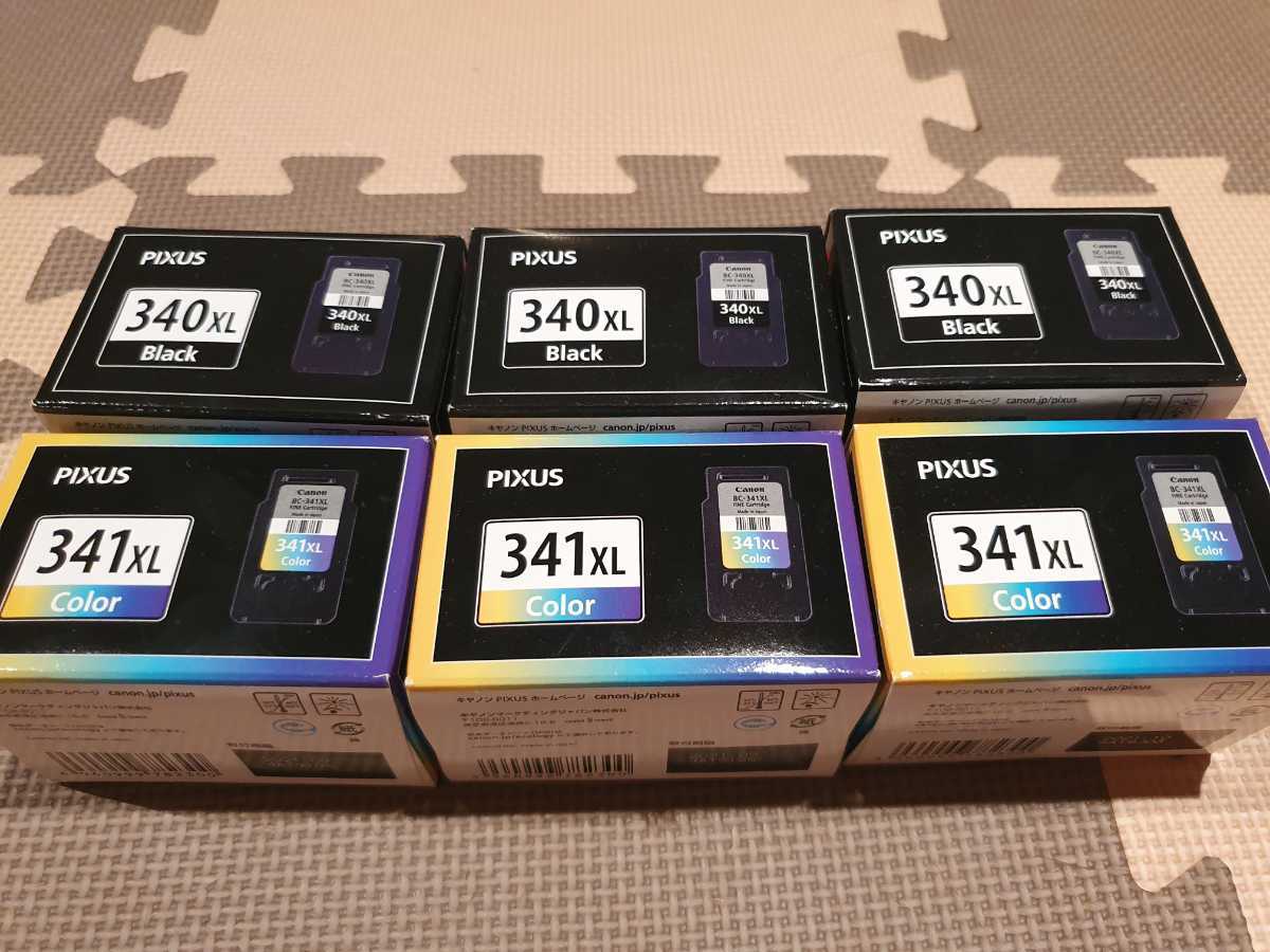 CANON CANON 純正 大容量 BC-340XL 黒3個+BC-341XL カラー3個