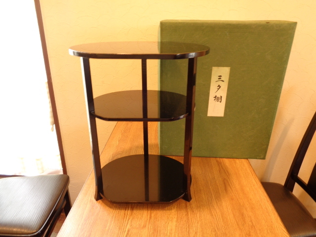 お茶道具 茶棚 三夕棚 ( さんせきだな ) 宗偏流 棚 不審庵 美