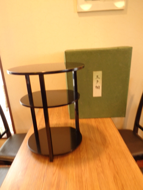 お茶道具 茶棚 三夕棚 ( さんせきだな ) 宗偏流 棚 不審庵 美
