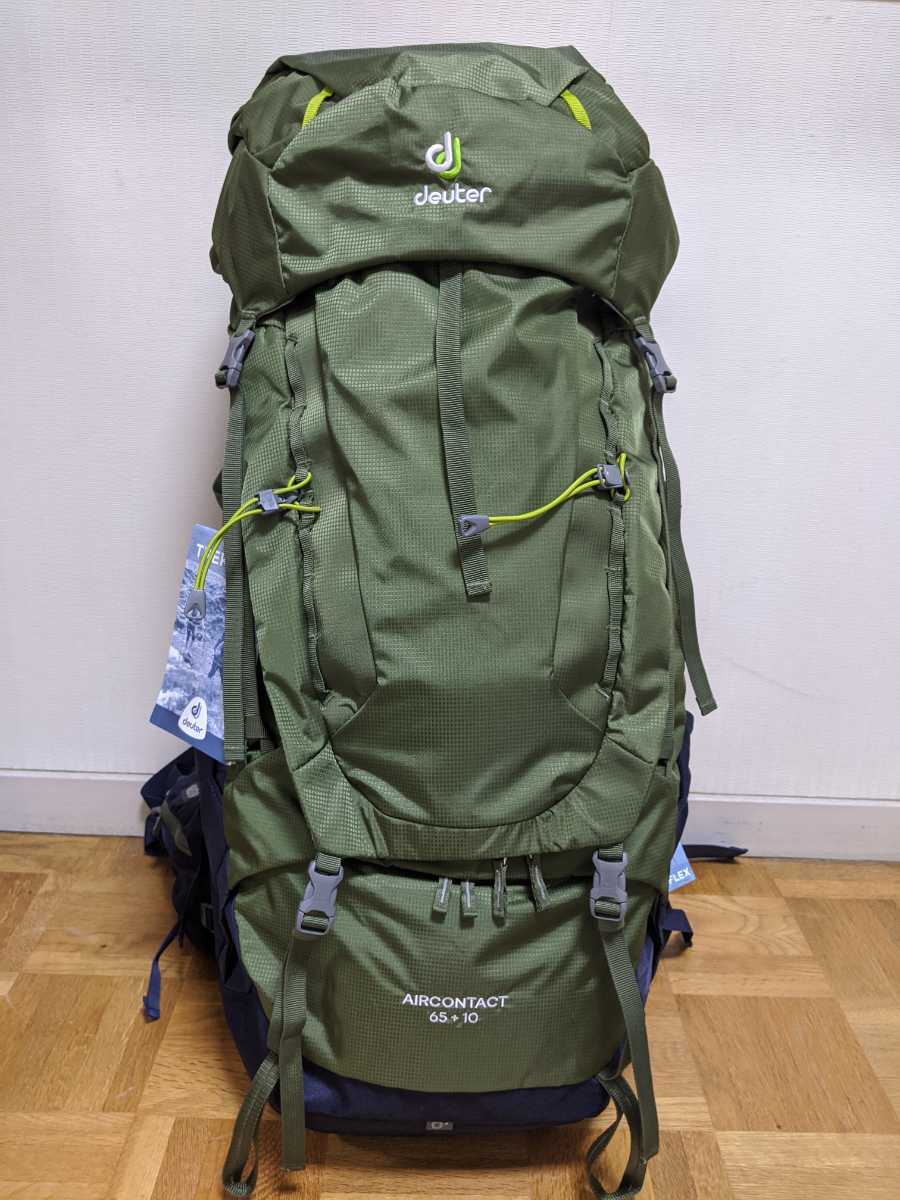 【お買い得，新作登場】 deuter Aircontact 65+10 khaki-navy ドイター エアコンタクト バックパック ザック テント泊(ドイター)｜売買されたオークション情報、yahooの商品情報をアーカイブ公開 - オークファン ドイター