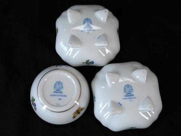 ○1円 美品 ヘレンド 小物入れ ボンボニエール 計3点セット BV584 ヘレンド