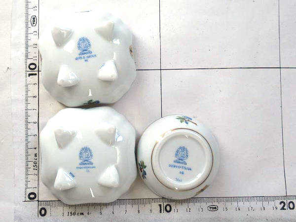 ○1円 美品 ヘレンド 小物入れ ボンボニエール 計3点セット BV584 ヘレンド
