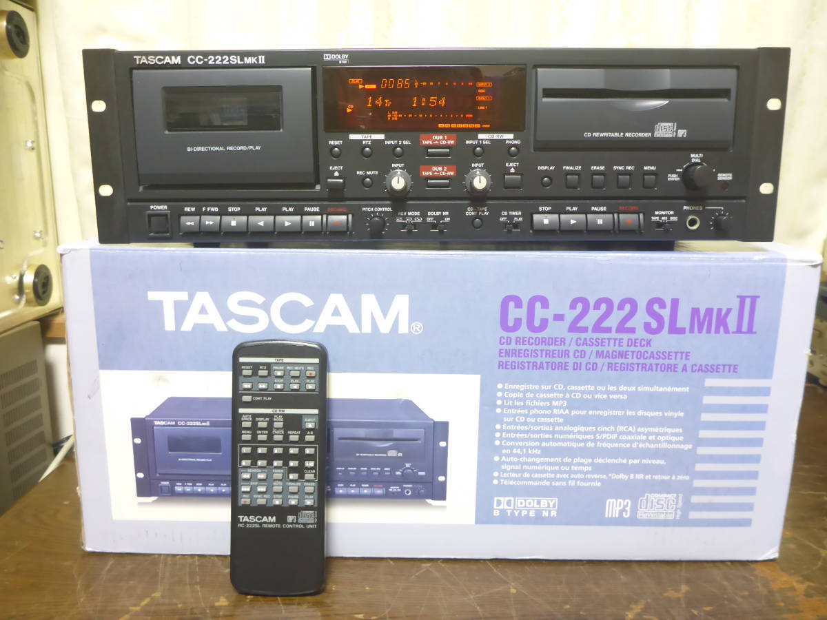 TASCAM　　CC-222SLmkⅡ 業務用CDカセットレコーダー　タスカム