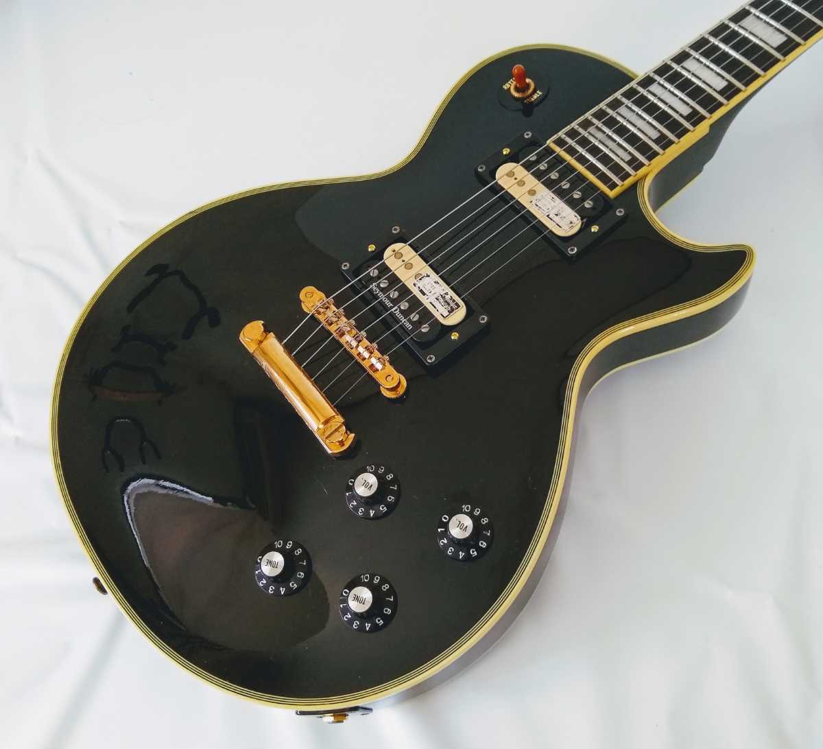 □中古□EDWARDS レスポールカスタムタイプ エボニー指板 SEYMOUR