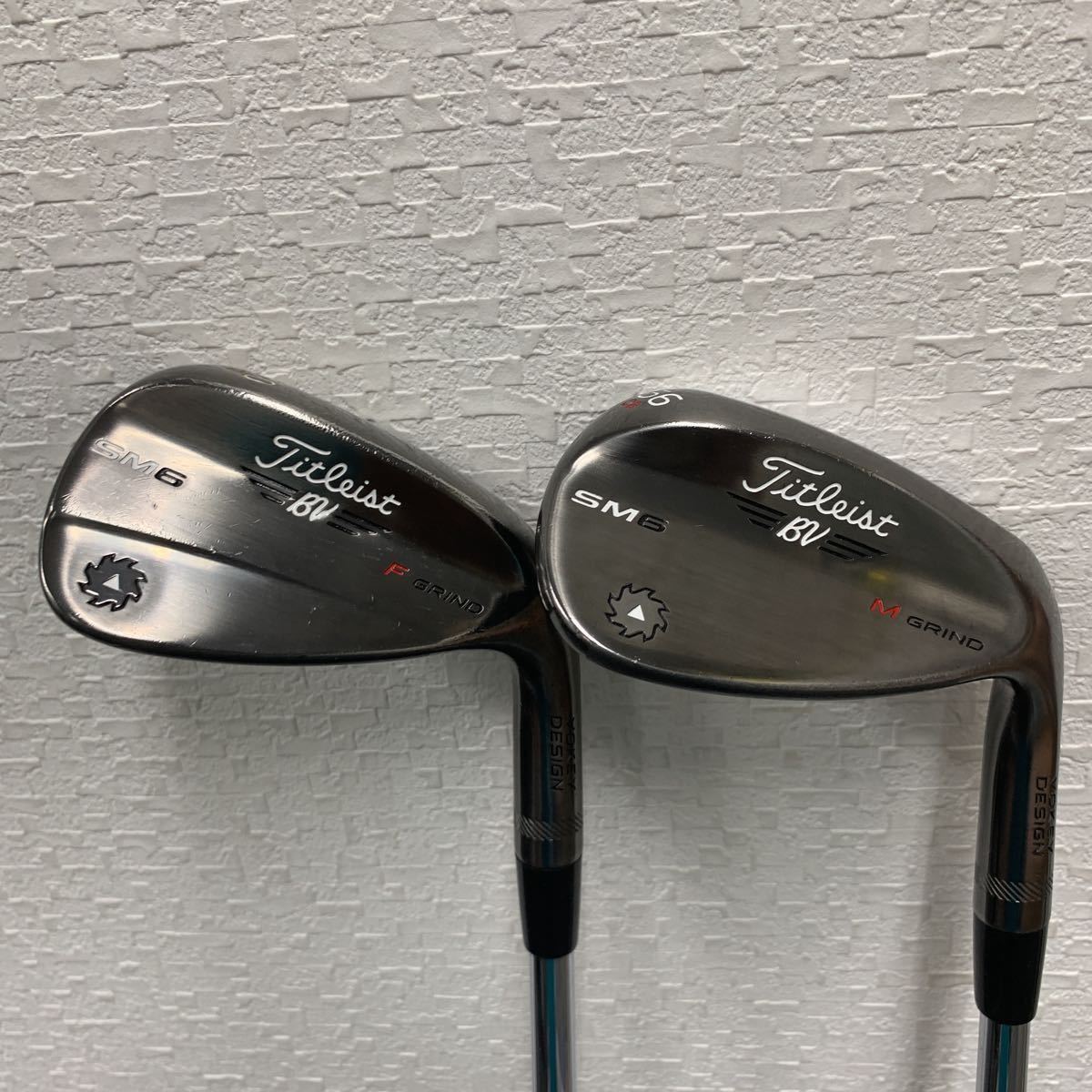 SM6 タイトリスト スティールグレー ボーケイ VOKEY ウェッジ 56-14 F DESIGN タイトリストVOKEY 美品 GRIND スティールグレーPVD 50°&frasl;12°F SPIN スピンミルド