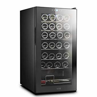 WIE ワインセラー 28本収納 コンプレッサー式 ワイン付き 28本 WIE ワインセラー 28本収納 コンプレッサー式 82L 大容量 グラス