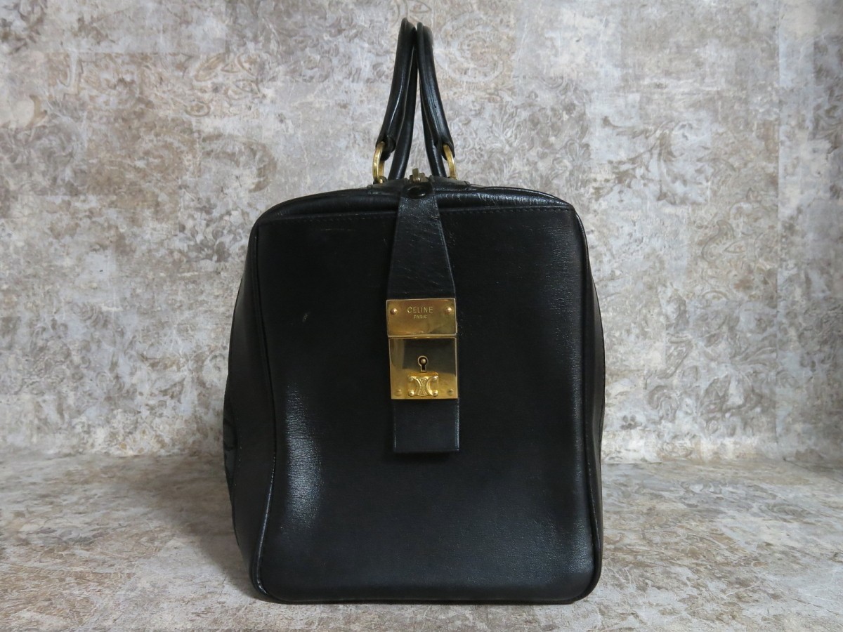 CELINE オールド セリーヌ メンズ Cマカダム柄 キャンバス カーフ