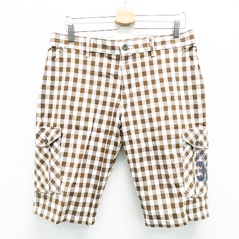 【最安値，定番人気】 MUNSING WEAR マンシングウェア R.LINE ハーフパンツ ギンガムチェック ブラウン系 88 240001381221 ゴルフウェア メンズ(88cm～)｜売買されたオークション情報、yahooの商品情報をアーカイブ公開 - オー パンツ、スラックス