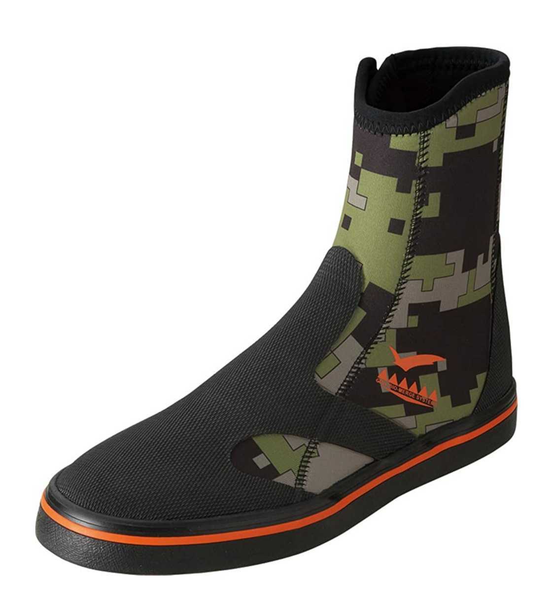 Gull GS ブーツ 3 メンズ CAMO 迷彩 シュノーケリング マリンブーツ ジェットスキー 釣り マリンスポーツ ボート ダイビングブーツ_1