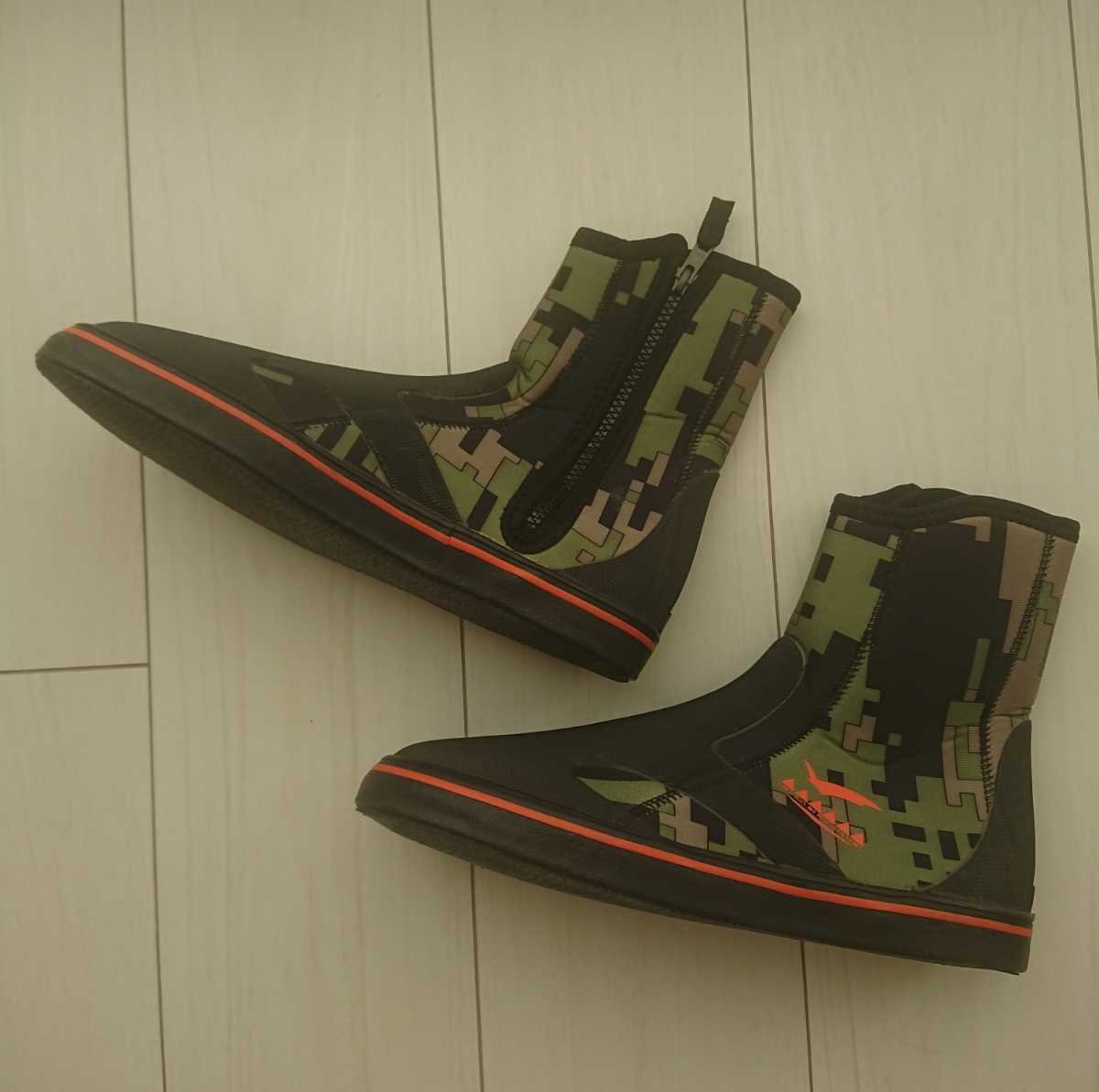 Gull GS ブーツ 3 メンズ CAMO 迷彩 シュノーケリング マリンブーツ ジェットスキー 釣り マリンスポーツ ボート ダイビングブーツ_2