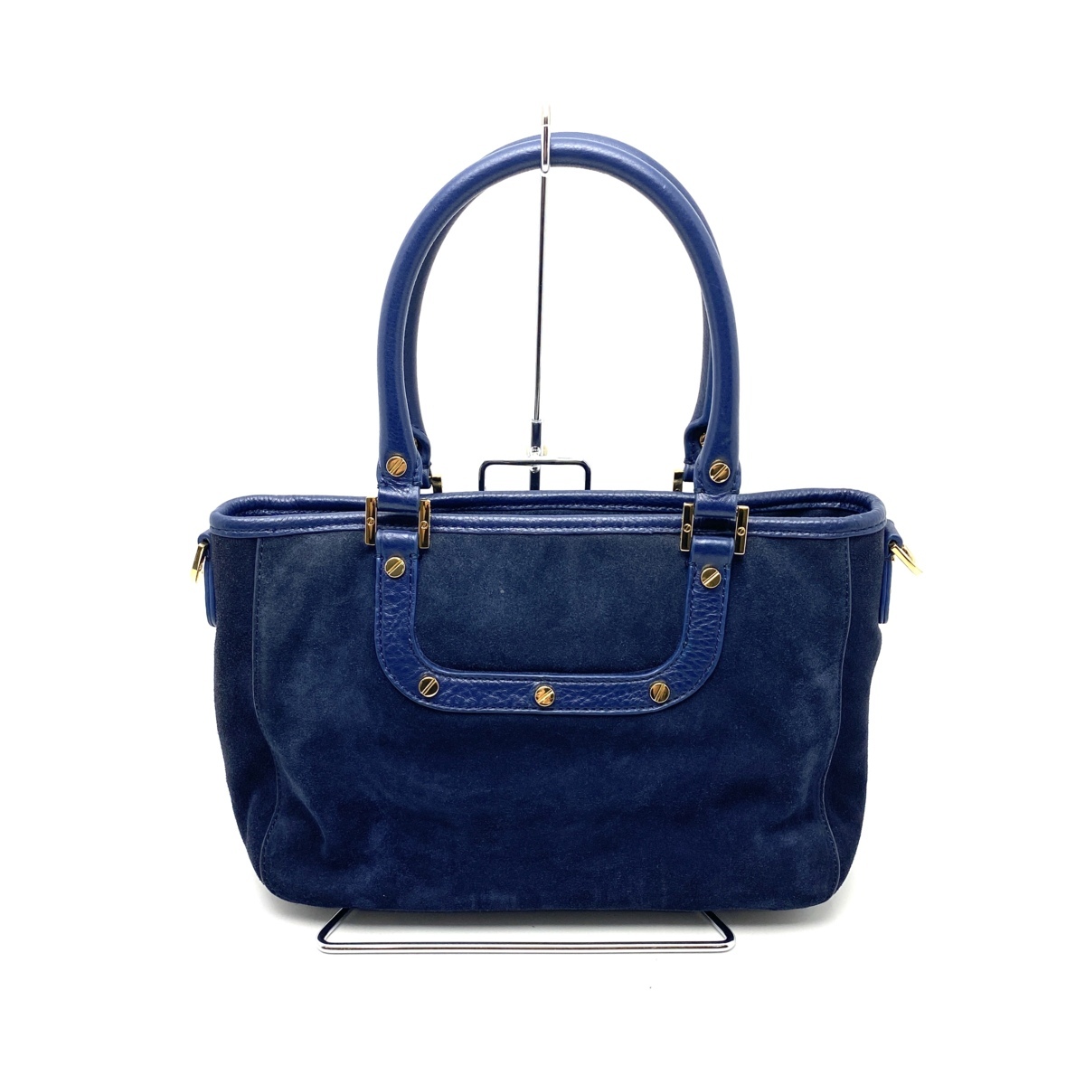 中古】TORY BURCH/トリーバーチ 2WAYハンドバッグ ショルダー ネイビー 