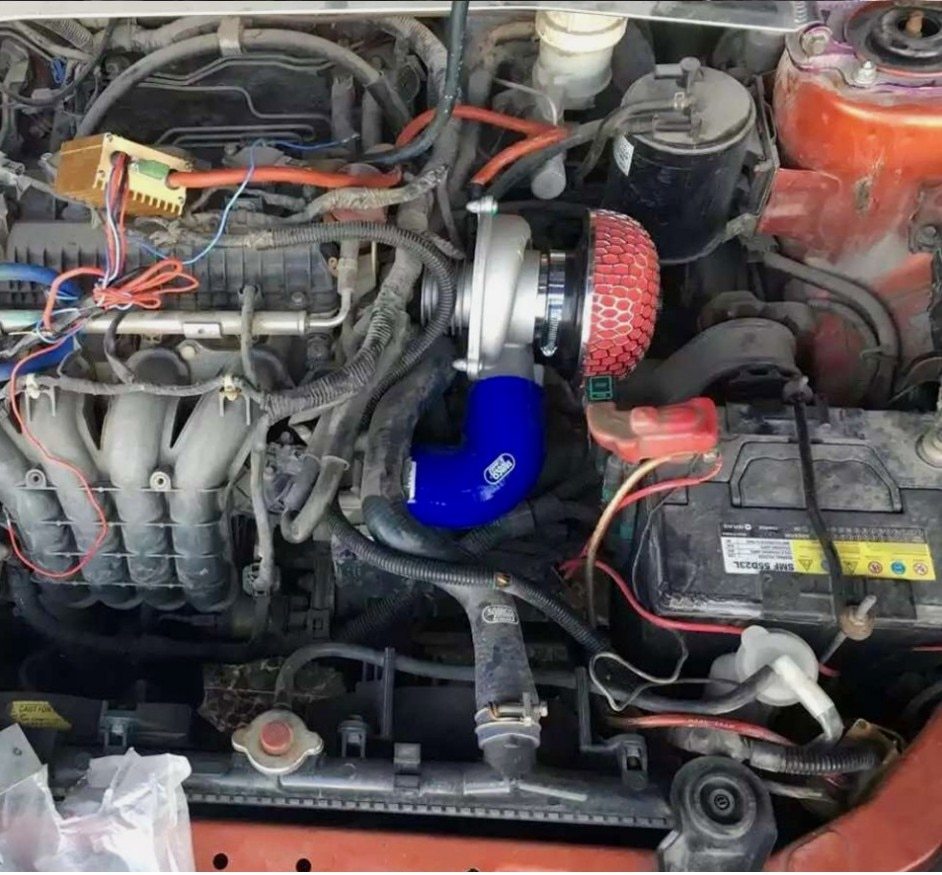 【☆新品・送料無料】 ユニバーサル電動ターボチャージャー 過給機 エアフィルター_3