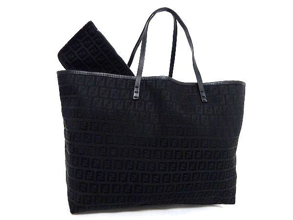 1円 □美品□ FENDI フェンディ ロゴ ズッカ柄 ズッキーノ キャンバス