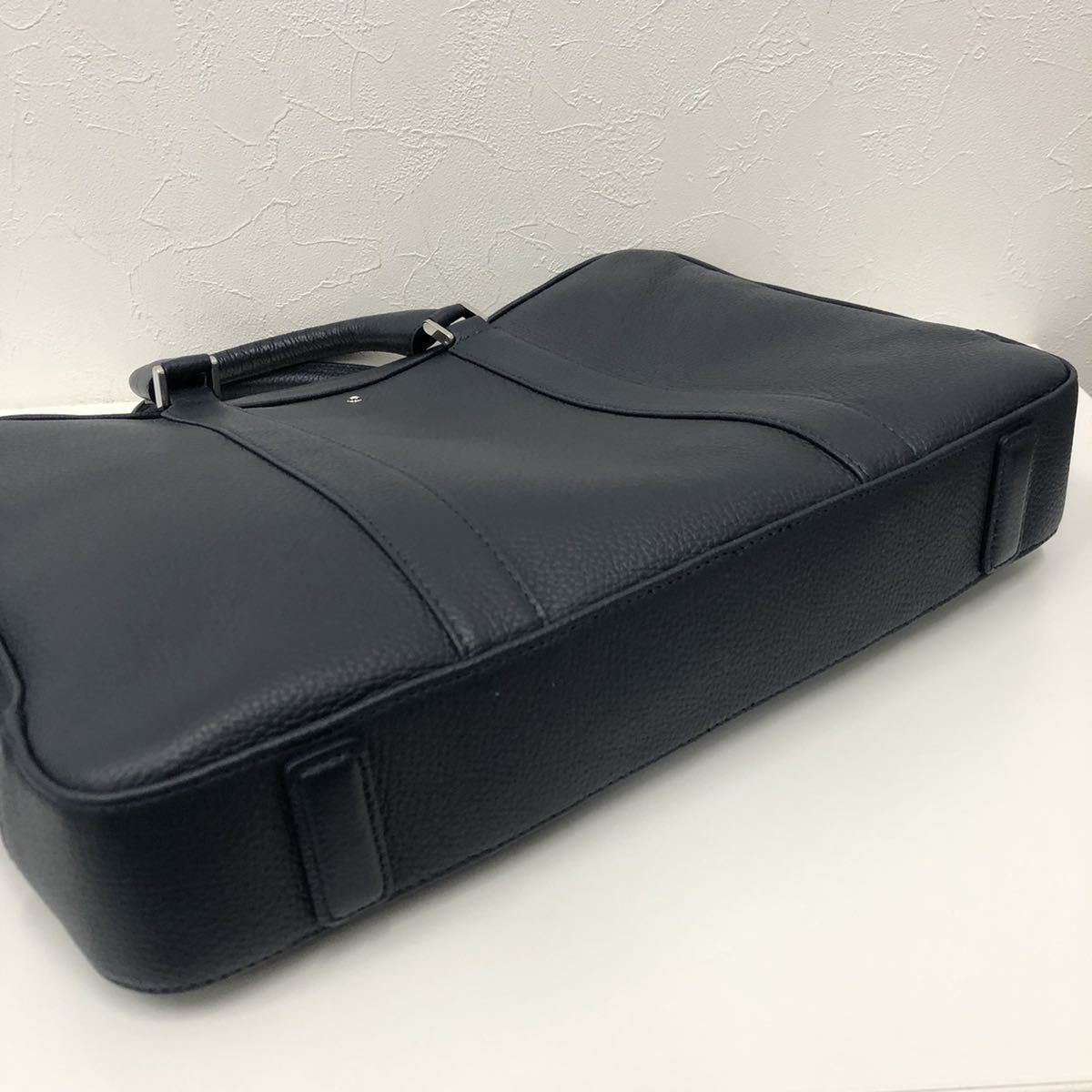【美品】MONTBLANC ビジネスバッグ ネイビー 2way 美品 MONTBLANC モンブラン ブリーフケース ビジネスバッグ 紺
