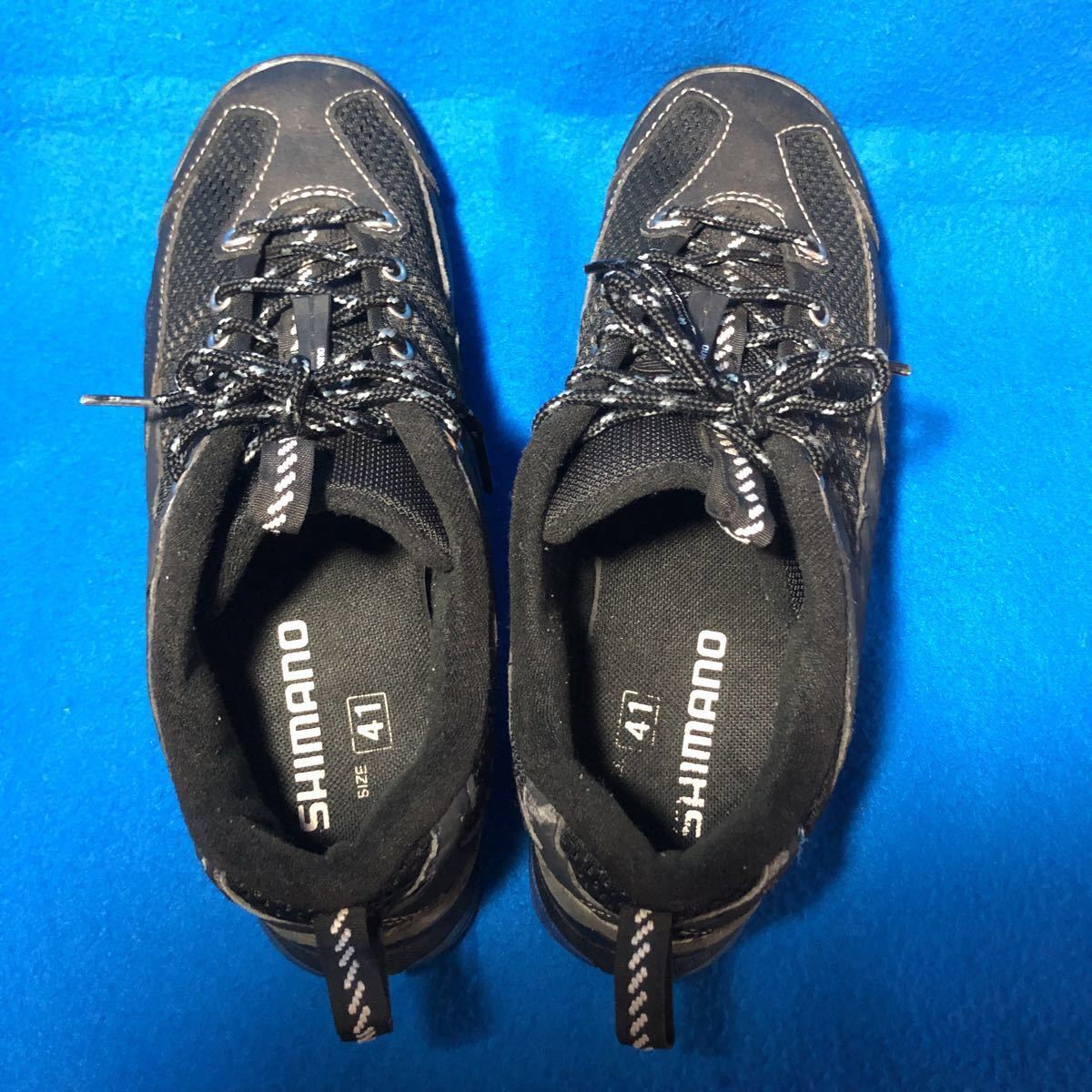: Shimano - | reviews シマノ ブラック&amp;ブルー マウンテンツーリングシューズ SH-MT33 Shoes メルカリ SPD対応 25.8cm サイクルシューズ SHーMT33L shoes