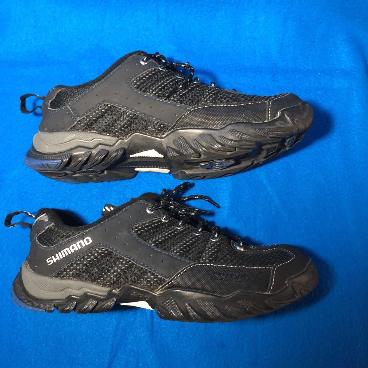 : Shimano - | reviews シマノ ブラック&amp;ブルー マウンテンツーリングシューズ SH-MT33 Shoes メルカリ SPD対応 25.8cm サイクルシューズ SHーMT33L shoes