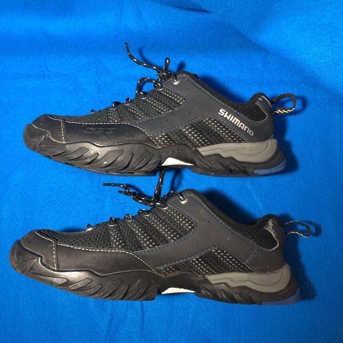 : Shimano - | reviews シマノ ブラック&amp;ブルー マウンテンツーリングシューズ SH-MT33 Shoes メルカリ SPD対応 25.8cm サイクルシューズ SHーMT33L shoes