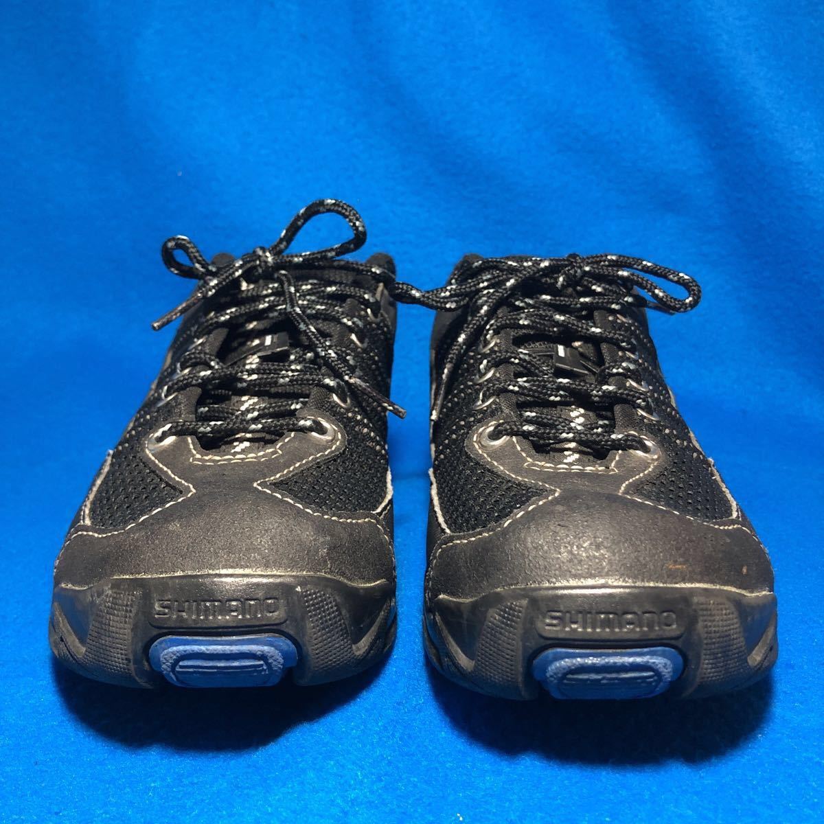 : Shimano - | reviews シマノ ブラック&amp;ブルー マウンテンツーリングシューズ SH-MT33 Shoes メルカリ SPD対応 25.8cm サイクルシューズ SHーMT33L shoes