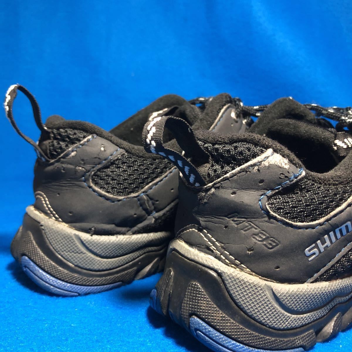 : Shimano - | reviews シマノ ブラック&amp;ブルー マウンテンツーリングシューズ SH-MT33 Shoes メルカリ SPD対応 25.8cm サイクルシューズ SHーMT33L shoes