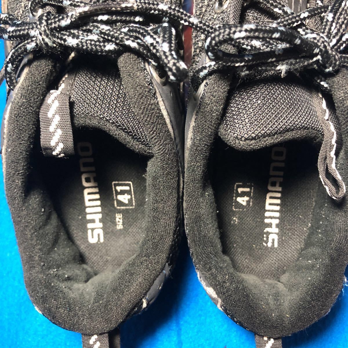 : Shimano - | reviews シマノ ブラック&amp;ブルー マウンテンツーリングシューズ SH-MT33 Shoes メルカリ SPD対応 25.8cm サイクルシューズ SHーMT33L shoes