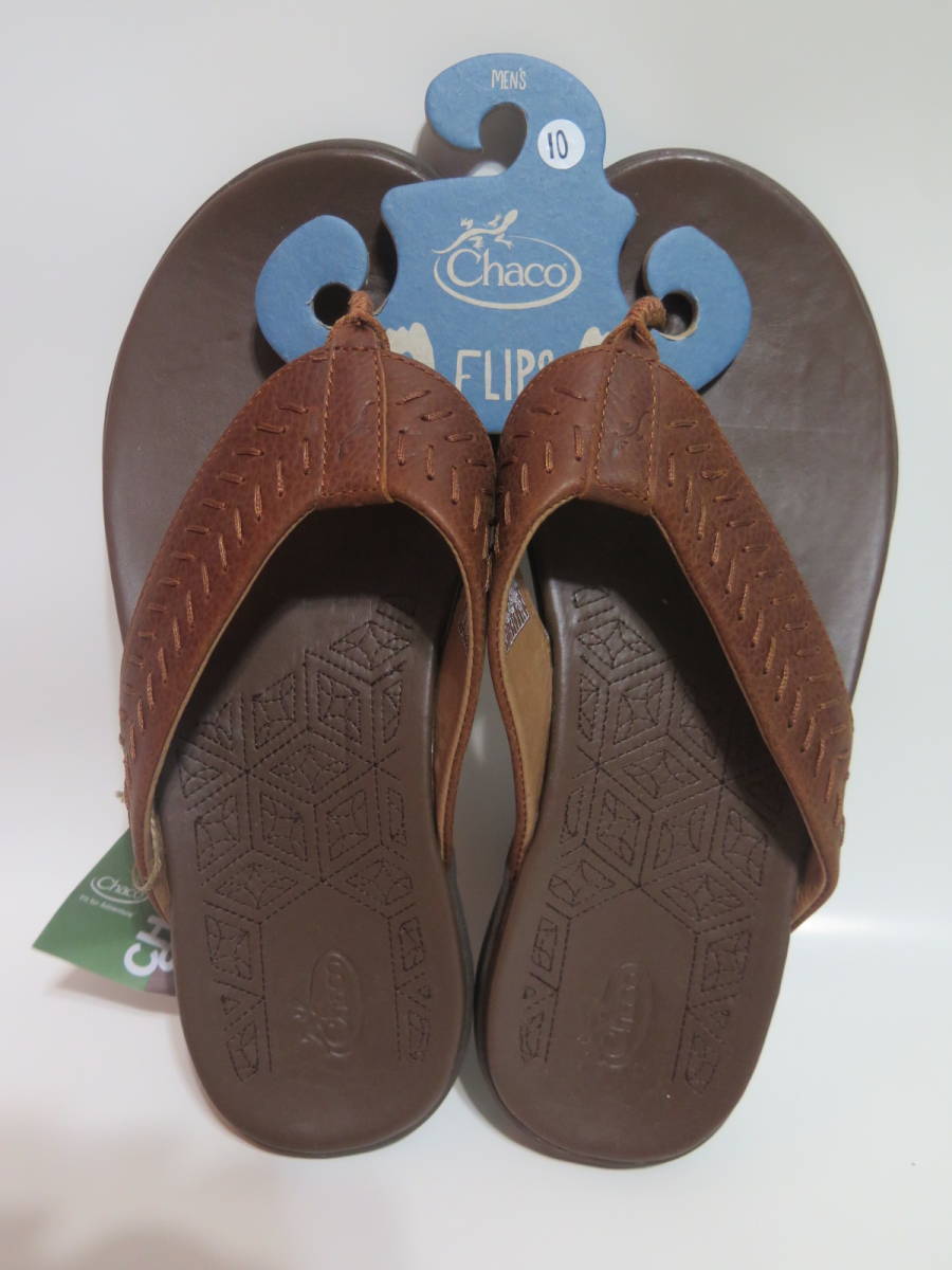 未使用タグ付き（試し履き程度）Chaco　チャコ メンズ 本革レザーサンダル JACKSON Rust サイズ：10（28cm） サンダル メンズ Z1 Zクラウド チャコサン スポサン