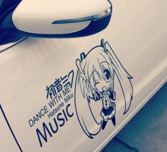 初音ミク : 車用ステッカー 自動車車シール 壁紙 ステッカー シール 