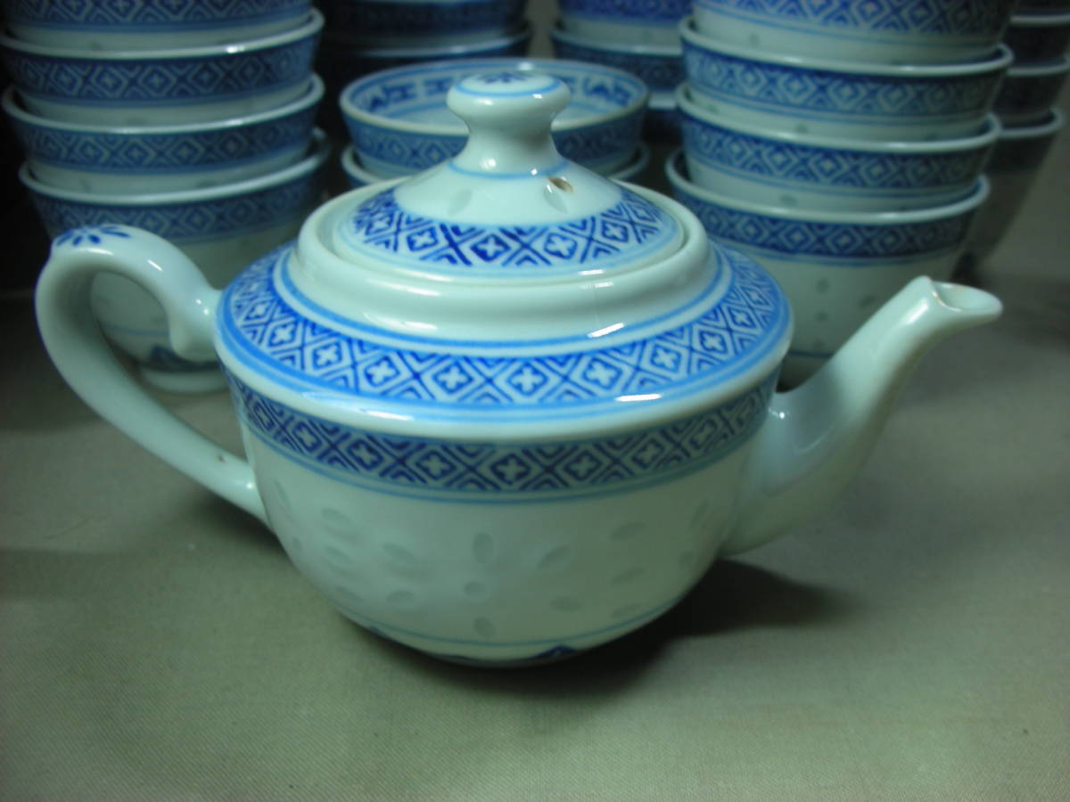 景徳鎮 煎茶碗 染付 茶杯 手書き 急須 蛍焼 - Yahoo!オークション 玩玉