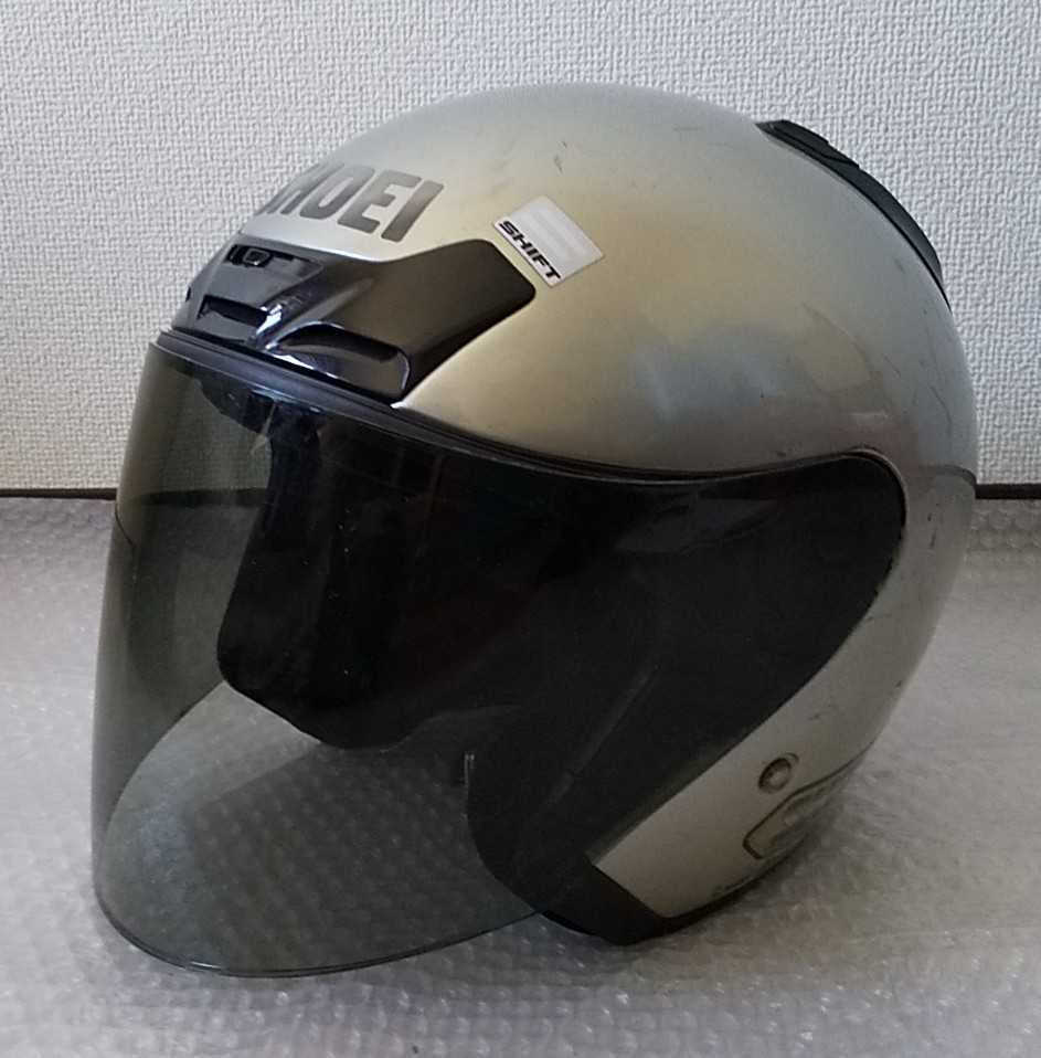 ジャンク】SHOEI ジェットヘルメット J-FORCE Mサイズ ショウエイ 傷多
