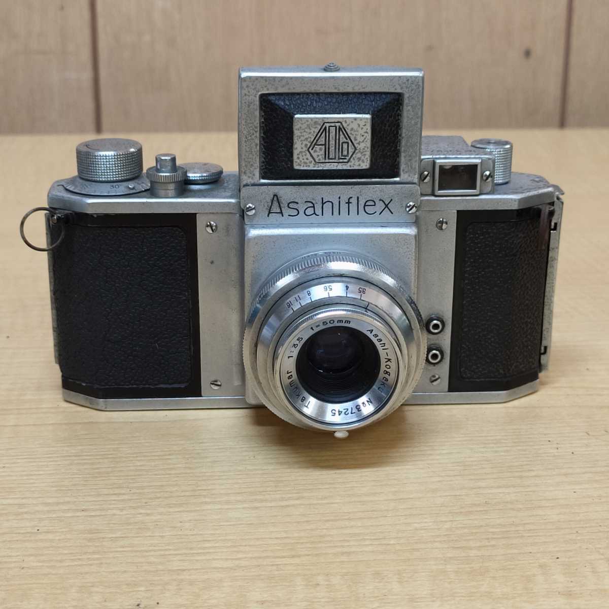 Asahiflex アサヒフレックス フィルムカメラ 50mm F3.5 革ケース付き