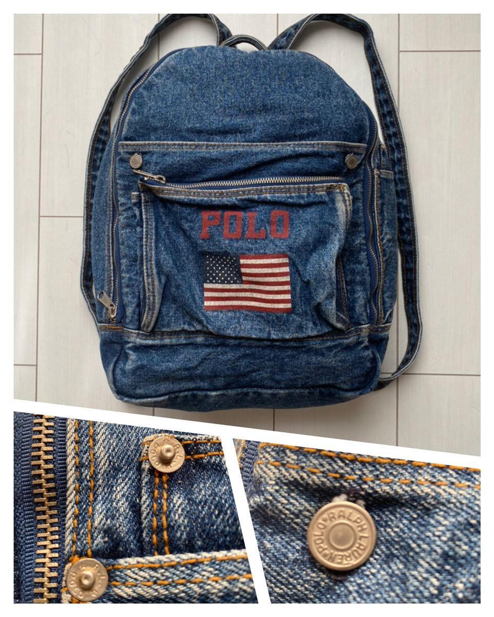 送料無料 90s polo ラルフローレン vintage ビンテージ DENIM デニム