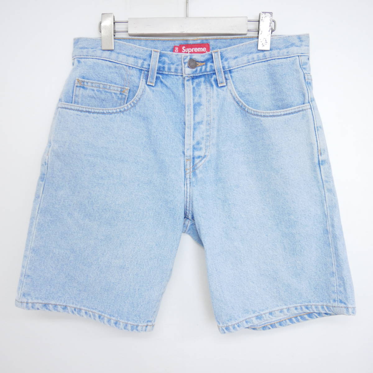 1円】使用感有り 国内正規 Supreme 17SS Washed Denim Short