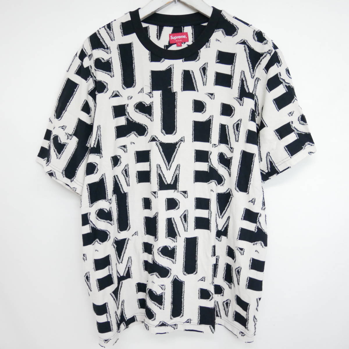 格安，限定セール 1円 良好 国内正規 Supreme 20SS 2020SS Spellout S/S Top Tee スペルアウトTシャツ Black ブラック 黒 L(Lサイズ)｜売買されたオークション情報、yahooの商品情報をアーカイブ公開 - オークファン 男性用