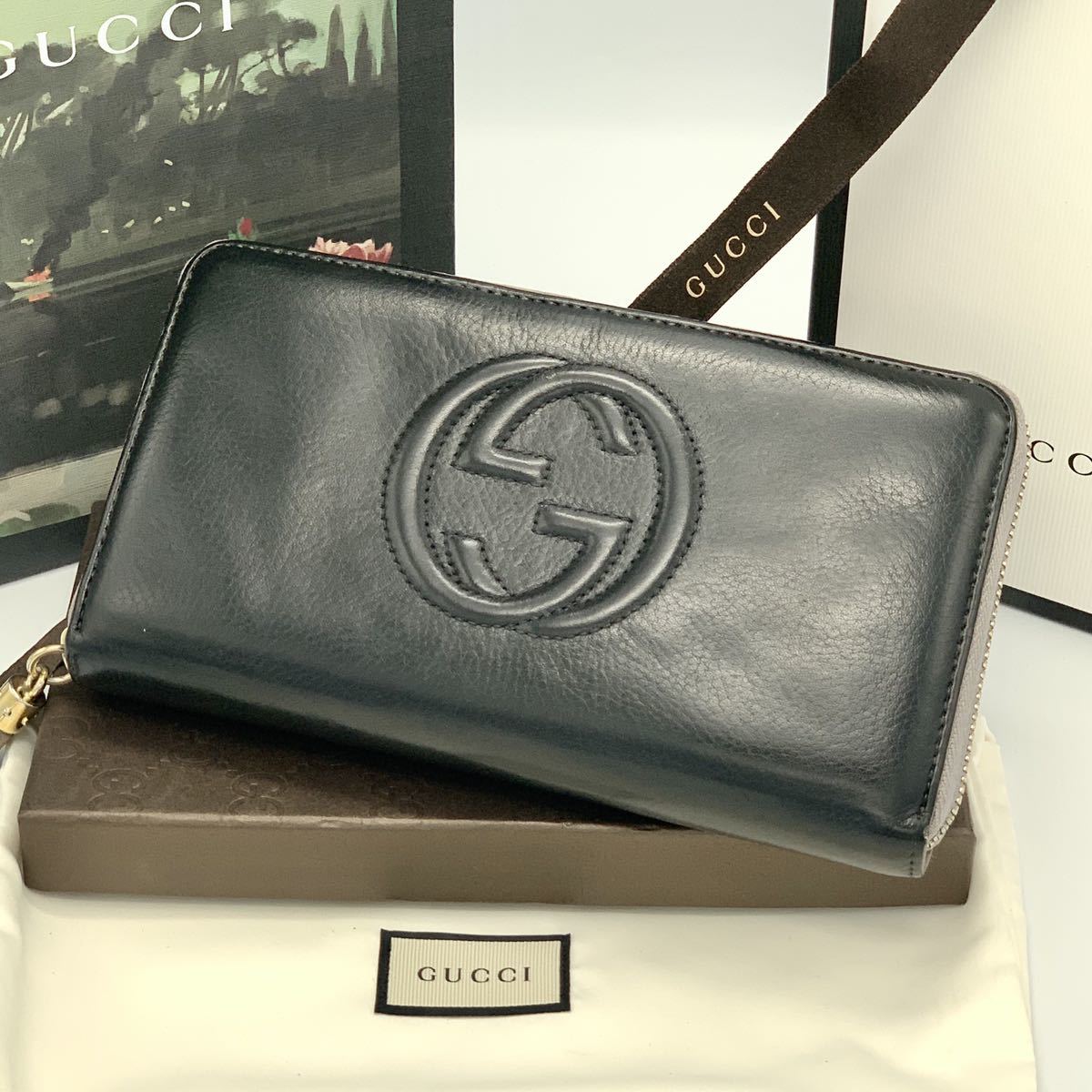 神美品】グッチ(GUCCI) ソーホー(SOHO) ラウンドファスナー ラウンド