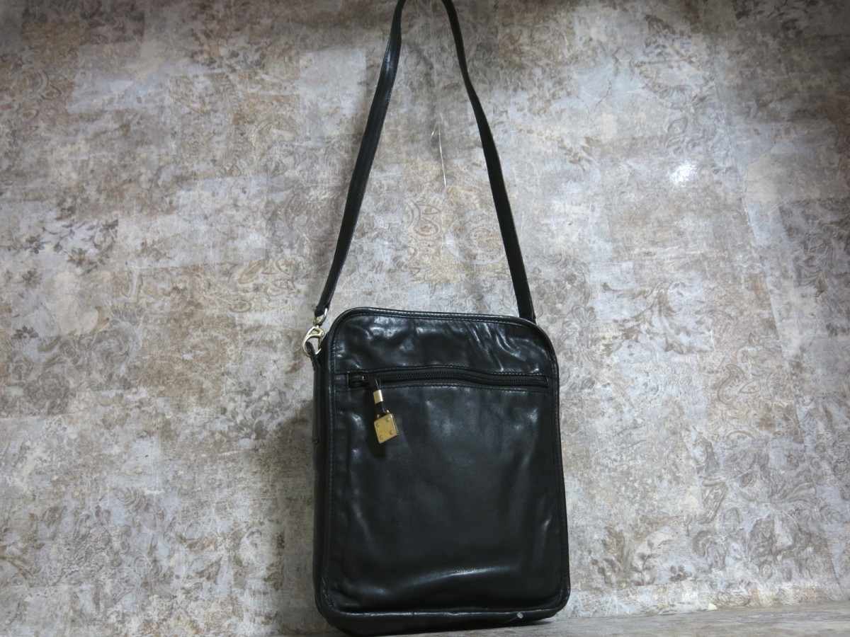 □美品□LOEWE ロエベ□メンズ□アナグラム□カーフ レザー 本革 