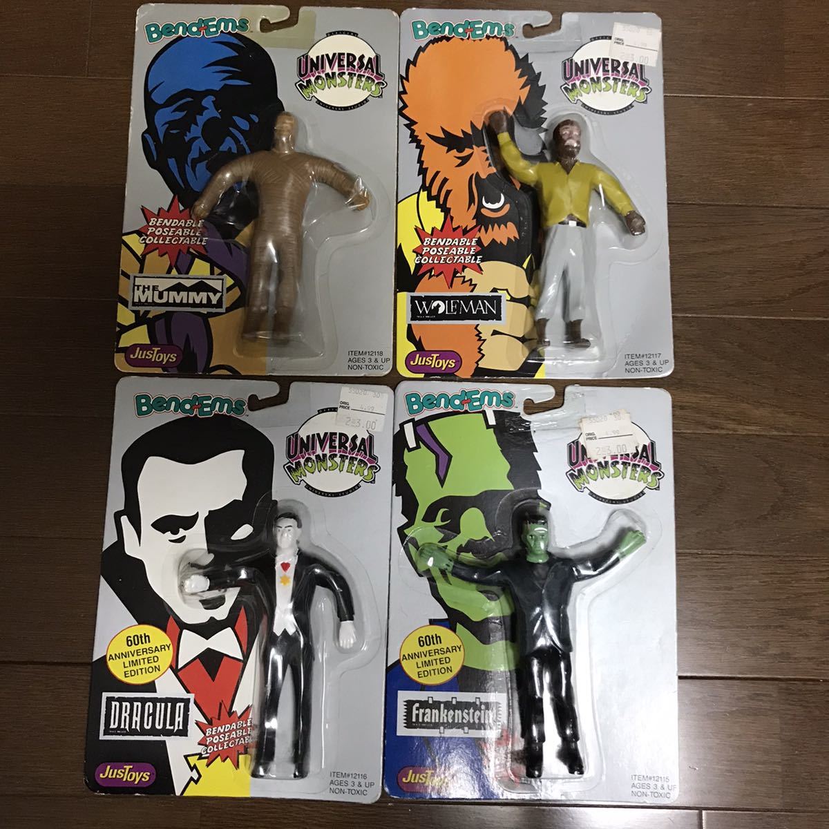 justoys universal monsters bend-ems ユニバーサル モンスターズ