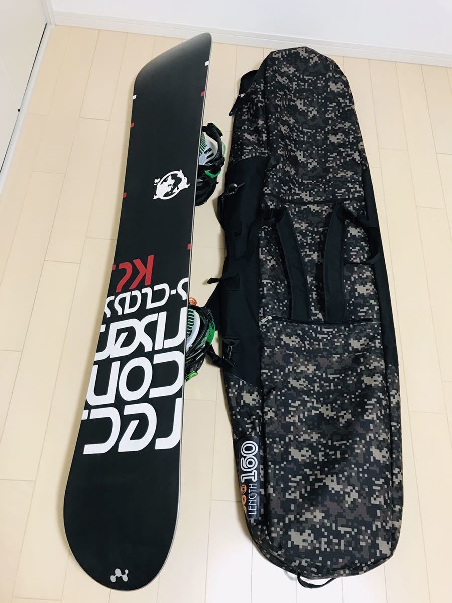 K2 161cm FLOW スノーボードとビンディングの2点セット！+ボードケース