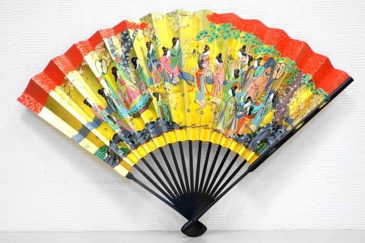 鬘扇 十松屋福井扇舗 扇子 33cm 仕舞扇 朱妻明皇貴妃花