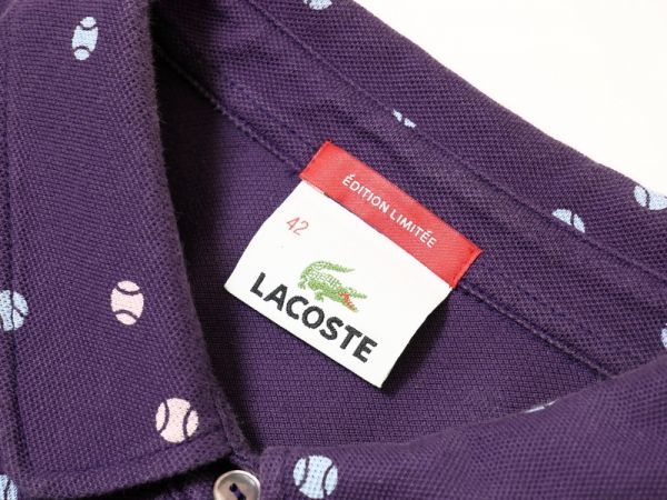 Gd1819 Lacoste ラコステ Edition Limitee ワニ刺繍 テニスボール柄 コットン ストレッチ 半袖ポロシャツ タック ワンピース パープル 42 その他 売買されたオークション情報 Yahooの商品情報をアーカイブ公開 オークファン Aucfan Com