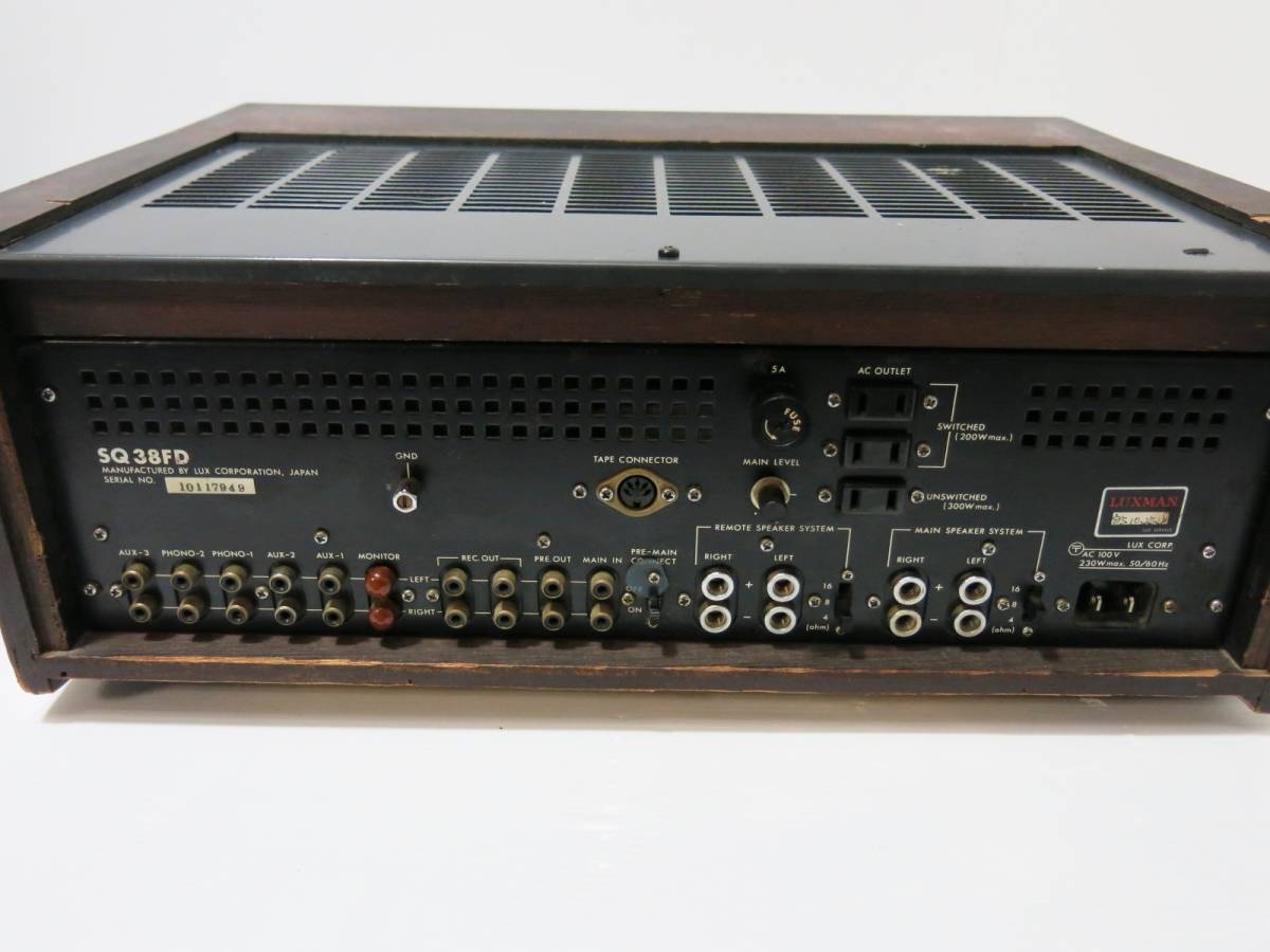 SQ38FD LUXMAN プリメインアンプ SQ-38FD 真空管プリメインアンプ