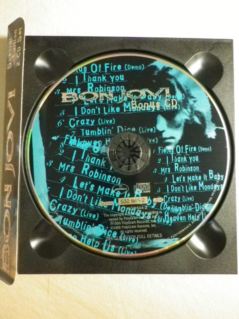 2枚組仕様 『Bon Jovi/These Days(1995)』(532 644-2,輸入盤,歌詞付 