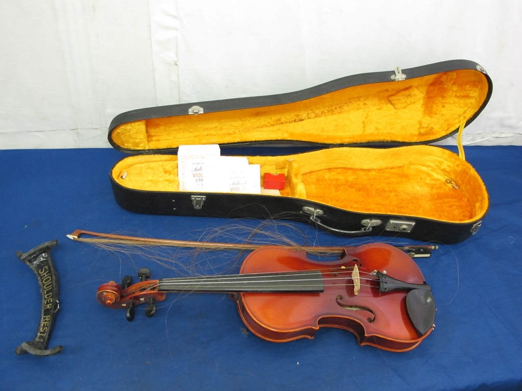 8‐142 SUZUKI 鈴木 ヴァイオリン バイオリン Established 1887 in Nagoya 220 4/4 1974 楽器 音楽機材 SHOULDER REST ハードケース付_1