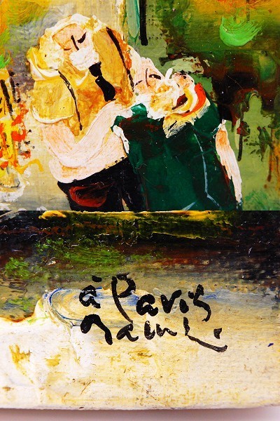 真作】谷本 ためひろ 「Paris」 アクリルF4号 直筆サイン入り 大阪