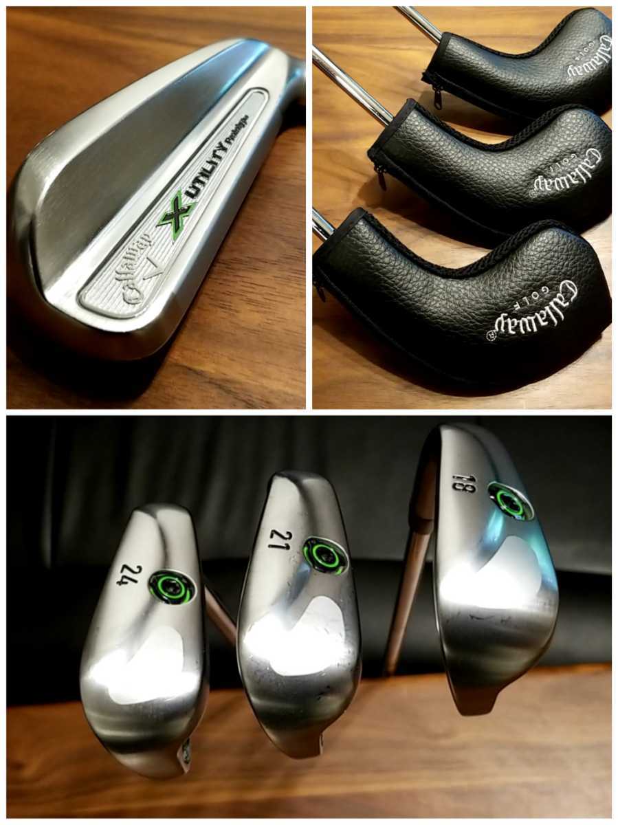 爆買い，新作 美顔& Callaway キャロウェイ X Utility Prototype ユーティリティ プロトタイプ 18&deg;/21&deg;/24&deg; レザーカバー付 NS950 S /M10(キャロウエイ)｜売買されたオークション情報、yahooの商品情報をアーカ 男性右きき用